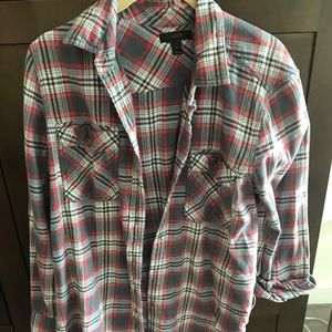J Crew pink & gray flannel size 12